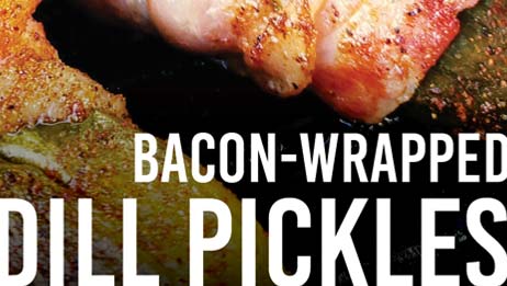 Bacon Wrapped Dill Pickles