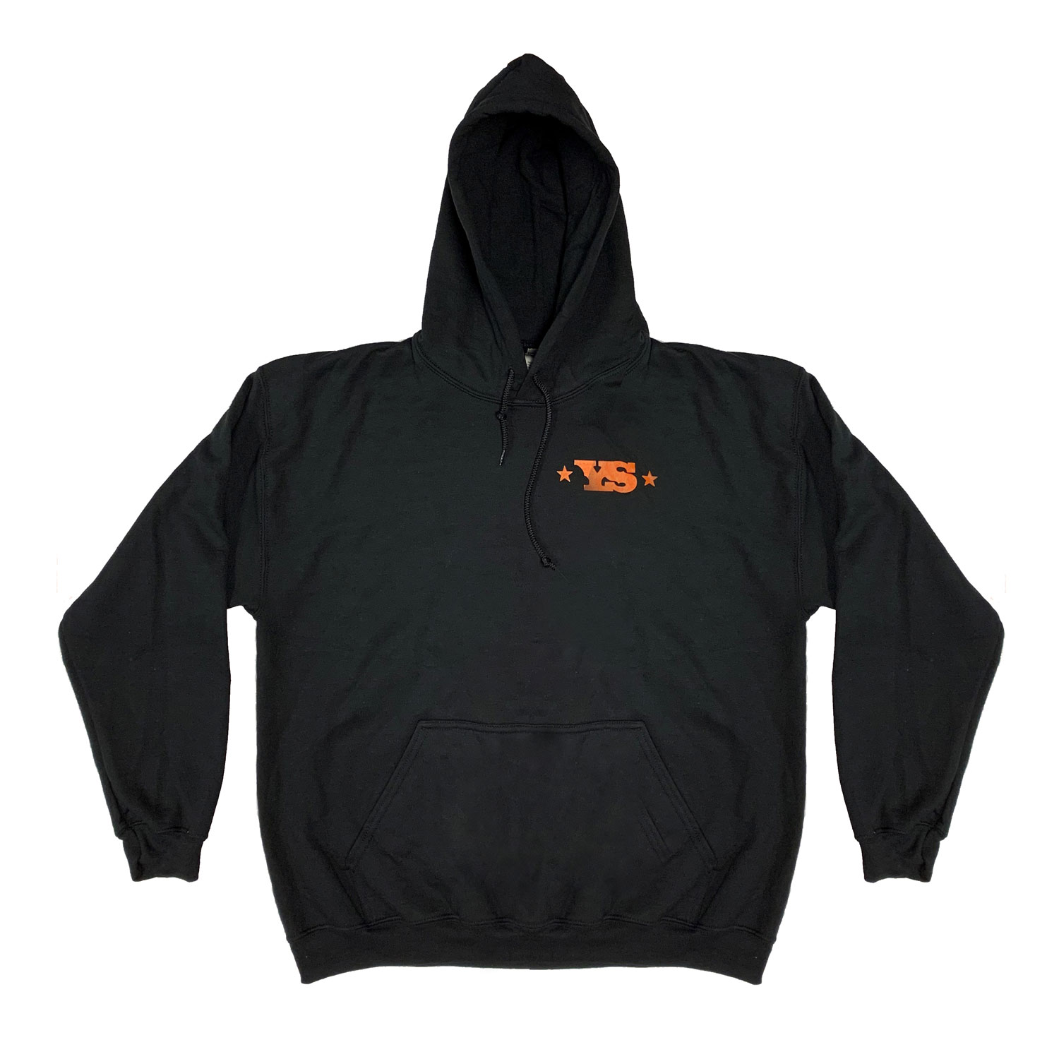 Black hoodie with orange logo Clearance