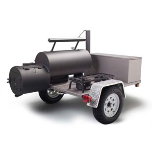 Santa Fe Trailer Mounted Offset Smoker, Made In America